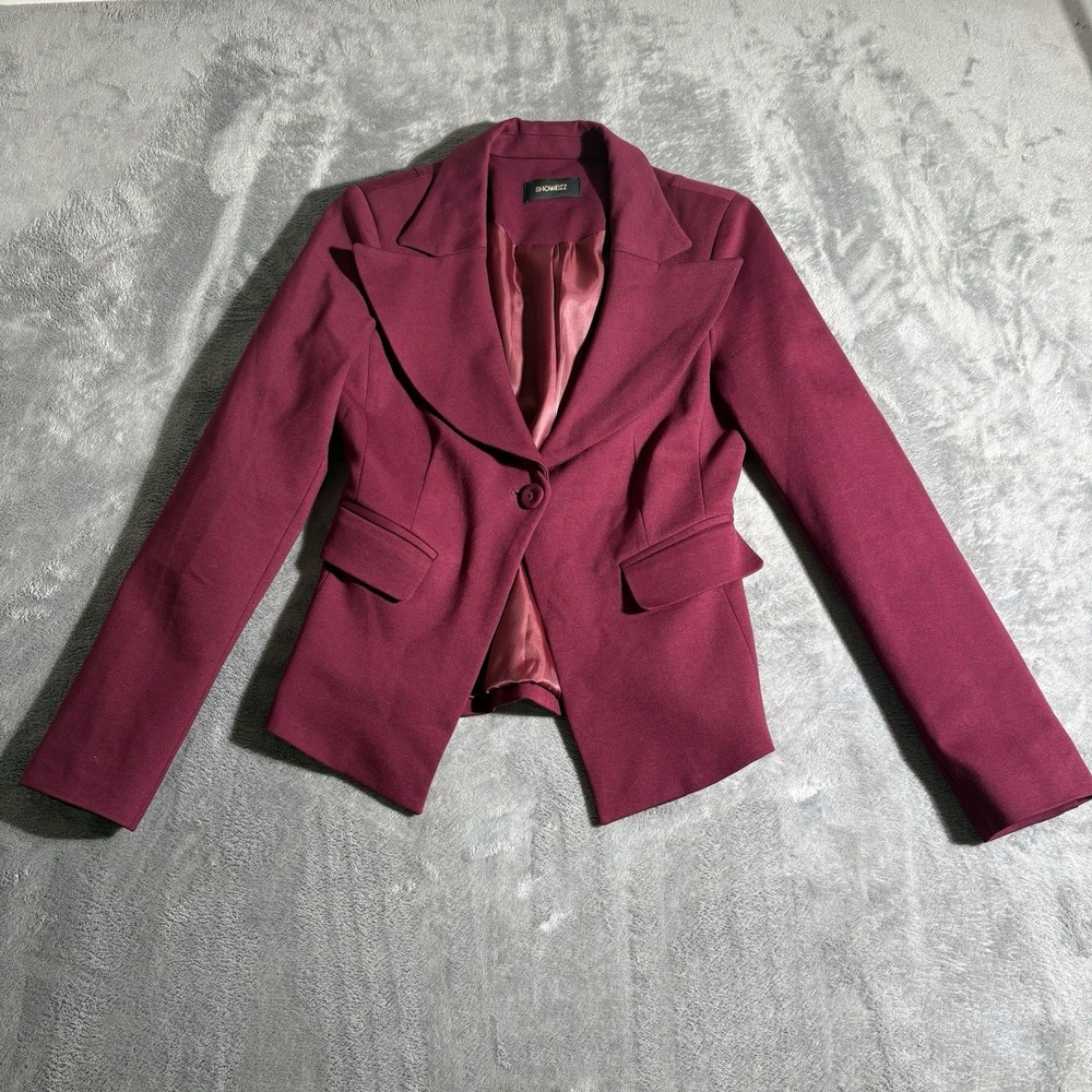 SHOWBIZ Red Blazer Made In Italy Size Small TG40